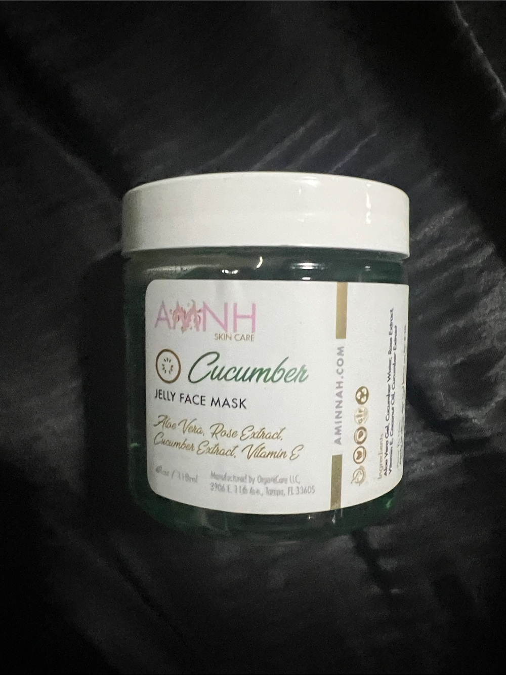 Aminnah Cucumber Jelly Face Mask - Green